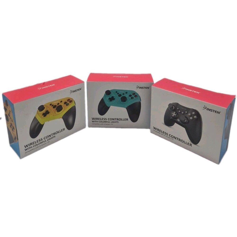 Insten Wireless Pro Controller for Nintendo Switch/pc Lot Of 3 New